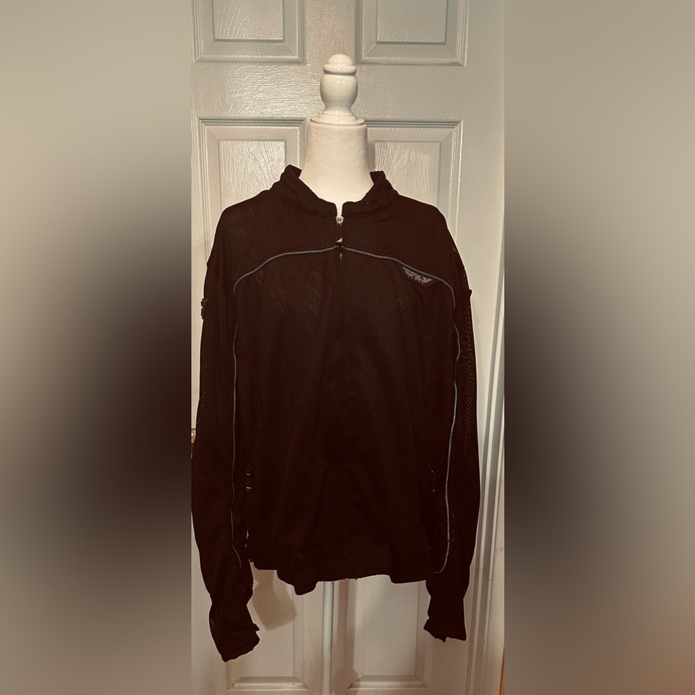 Fly Racing Men’s Jacket Motorcycle Size 3XL Mesh Armour Black Back Protectors
